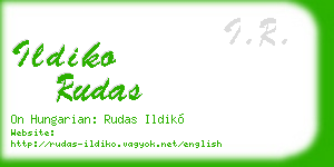 ildiko rudas business card