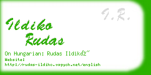 ildiko rudas business card